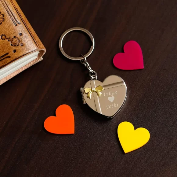 Metal Heart Keychain - Image 3