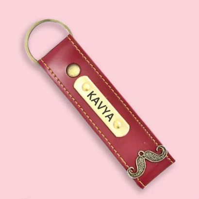 Personalized Leather Keychain