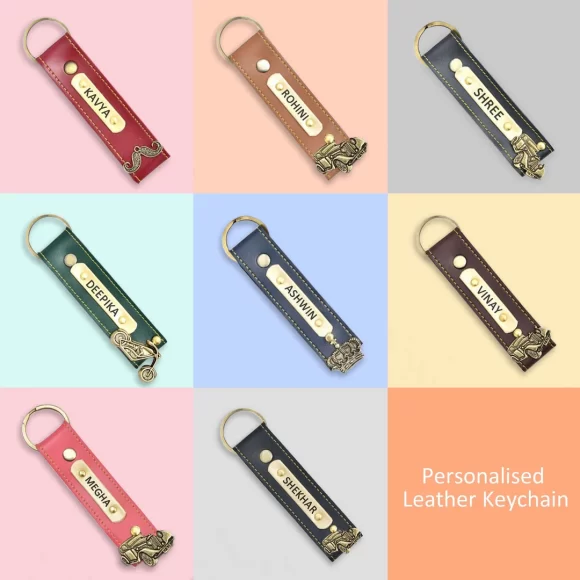 Personalized Leather Keychain - Image 3